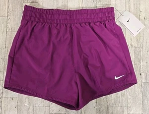 Nike Shorts Girls LARGE Dri Fit Training Purple Liner DX4967-503 NEW - Picture 1 of 7