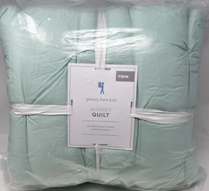 New~Pottery Barn Kids~Audrey Tufted Quilt~Twin~Aqua - Picture 1 of 1