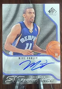 2009-10 SP Authentic Game Used Auto #11 Mike Conley Grizzlies Jazz Timberwolves - Picture 1 of 2