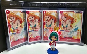 4 x One Piece Card Game Nami ST01-007 C Super Pre Release ERROR TEXT Pre-Errata - Picture 1 of 1