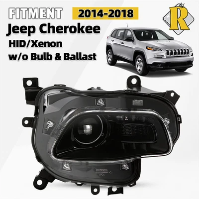 Faros hid/xenón para Jeep Cherokee 2014-2018 sin bombillas lado del pasajero Foto 1 de 4