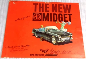 1961 The New MG Midget Vintage Brochure w/ Fold-out & Specs - Picture 1 of 4