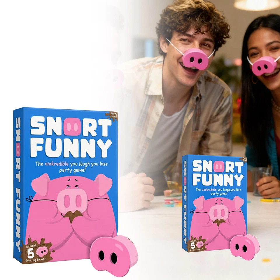 The Oinkcredible You Laugh You Lose Juego de Fiesta Juego de Cerdo con 150 Cartas de Desafío Foto 1 de 4