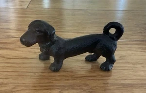 Vintage Gusseisen Dackel Hund Briefbeschwerer Americana rustikal figural - Bild 1 von 7