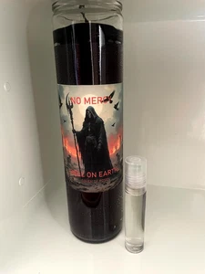No Mercy - Hell On Earth schwarze Kerze mit Zauberöl - Wicca, Hoodoo, kostenloser Versand - Bild 1 von 5