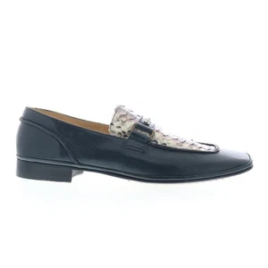 Debut Softail 8073 Mens Black Leather Slip On Loafers & Slip Ons Casual Shoes 42 - Picture 1 of 4