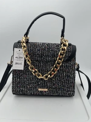 Bolso de Mano Aldo Goulburnn Cartera Correa Superior y Correa para el Hombro Negro/Multi Nuevo con Etiquetas  Foto 1 de 4