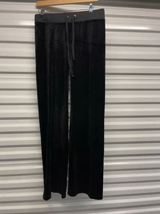 Juicy Couture Black Velour Casual Pants size S - Picture 1 of 5