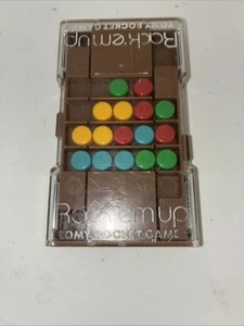 Puzzle portatile gioco tascabile vintage 1987 TOMY Pocketfuls Rack 'Em Up funzionante - Foto 1 di 2