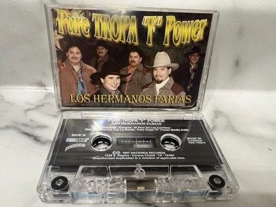 Los Hermanos Farias Pure Tropa F Power Cassette Tape 1997 Tejano Cumbia Tex-Mex - Image 1 of 4