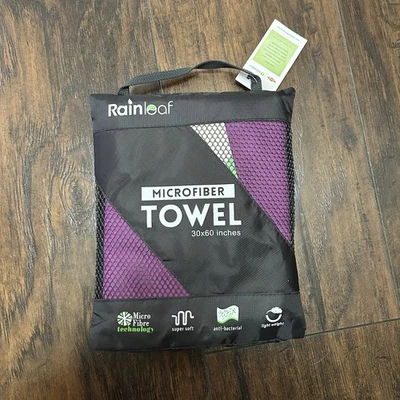 Toalla de microfibra Rainleaf 30x60 perfecta toalla de viaje gimnasio camping secado rápido Foto 1 de 4