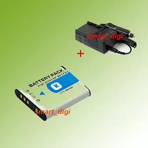 Batteria NP-BK1 + Caricabatterie per Sony Cyber-shot DSC-W180 DSC-W190 DSC-S950 DSC-S980 - Foto 1 di 4