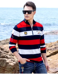 Bruce & Shark Top Quality Four Season Cotton Thicken Men's Polos Shirt 2XL - Picture 1 of 6