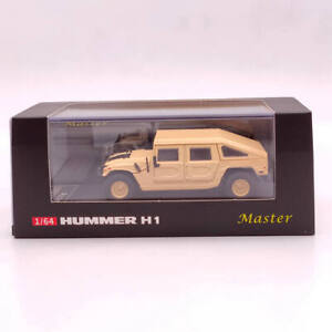 Master 1/64 Hummer H1 Military Pickup Truck Diecast Toys Car Collection Yellow