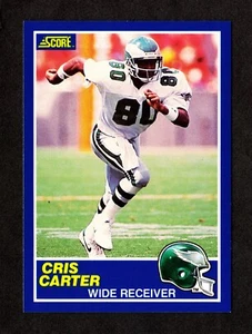 1989 SCORE RC #72 CRIS CARTER HOF - MINNESOTA VIKINGS - ROOKIE CARD - *04 - Foto 1 di 2