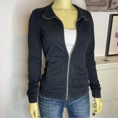 Sudadera Pink Lotus Negra Tachonada Entrenamiento Cremallera Talla XS Foto 1 de 4