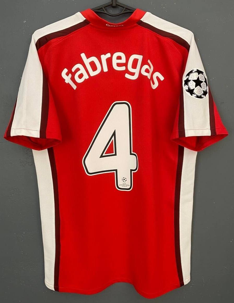 アーセナル　ユニフォーム（No.4 fabregas） MEN'S FABREGAS #4 UEFA FC ARSENAL 2008/2009 SOCCER FOOTBALL