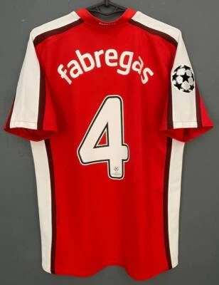CAMISA DE FUTEBOL MASCULINA FC ARSENAL 2008/2009 CESC FABREGAS UEFA TAMANHO P - Imagem 1 de 4