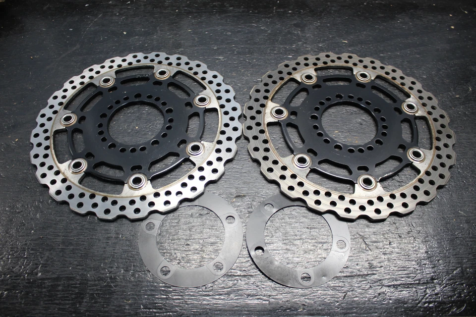 09-11 DISCOS ROTORES FRENO DELANTERO IZQUIERDO DERECHO KAWASAKI NINJA 650R EX650 650 2009 10 Foto 1 de 4
