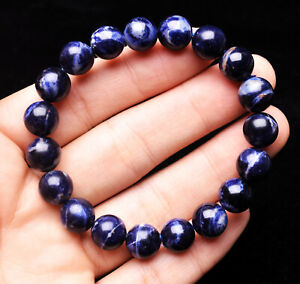 10mm Natural Clear Beautiful Blue Sodalite Crystal Beads Bracelet