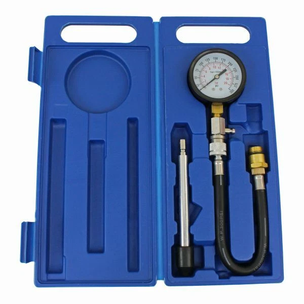 US Pro Petrol Engine Compression Tester for Car 14mm and 18mm Screw Adaptors