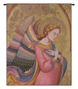 L. Monaco Engel italienischer Wandteppich Wandbehang - Kunstwerk von Lorenzo Monaco - Bild 1 von 6
