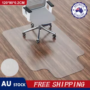 PVC Office Chair Mat Plastic Carpet Oversized Hard Floor Protector 120*90CM - Picture 1 of 12