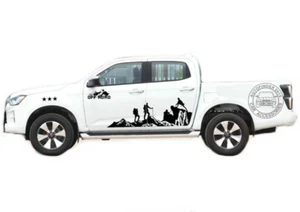 Graphics Mountain Climber Side Door Car Sticker For Isuzu D-max Off Road Decals - Foto 1 di 4