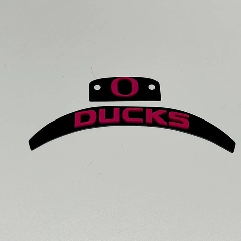 Oregon Ducks Custom Black/Pink Mini Helmet 3D Bumper Set Cover