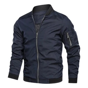 GIACCA DA UOMO, GIACCA BOMBER CASUAL, GIACCA AUTUNNO E PRIMAVERA, GIACCA A VENTO - Imagen 1 de 13
