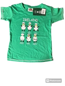 Ireland T-Shirt Sheep Green Traditional Craftwear Irish Souvenir Kids 5/6 - Picture 1 of 8