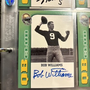 2003 TK Legacy Notre Dame QB Club Auto /300 Bob Williams #QB4 Auto