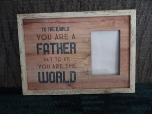 wall hanging 14"x10" plaque photo holder for father fits 3,5"x5,5"picture - Picture 1 of 6