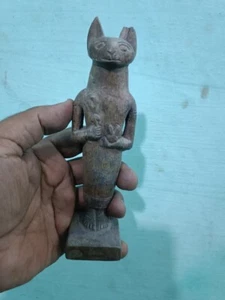 RARE ANCIENT EGYPTIAN ANTIQUES EGYPTIAN Statue of Cat Goddess Bastet Egyptian BC - Picture 1 of 9