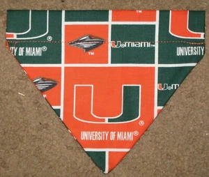 University of Miami Hurricanes Hunde Bandana - 5 Größen XS - XL - Bild 1 von 1