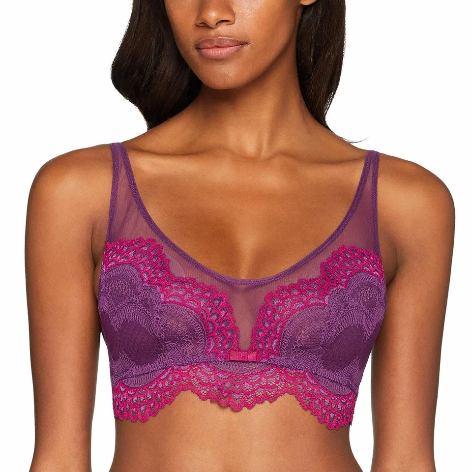Sutiã Triumph PLUM PURPLE Darling Spotlight sem fio, EUA/Reino Unido pequeno UE pequeno - Imagem 1 de 2