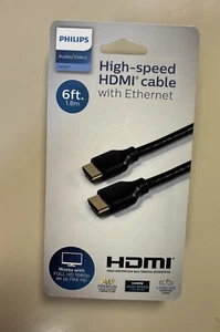 Philips HDMI Cable; For Use With Home Theater/ Gaming Room; 6 Foot SWV2432H37 - Picture 1 of 4