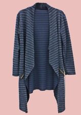 Waterfall Style Cardigan / Jacket Navy Blue Stripe 14/16 Lightweight Soft Feel