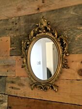 VINTAGE FRENCH ORNATE GOLD MIRROR ROCOCO BAROQUE STYLE HEAVILY GILDED LOOK 60'S