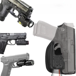 Funda táctica para pistola IWB OWB de transporte oculto para pistola con luz/láser conectado - Imagen 1 de 12