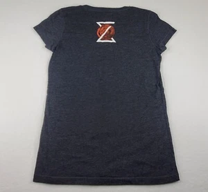 Andy Suzuki The Method Shirt Womens M Medium Gray Soft Cotton Rose V Neck ASTM - Picture 1 of 15