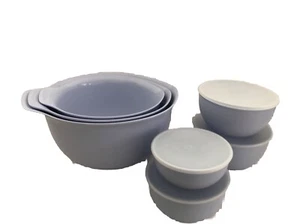 New KitchenAid Lavender Cream HLVA 11 Piece Mixing Bowls & Measuring Bowls Lids - Picture 1 of 3