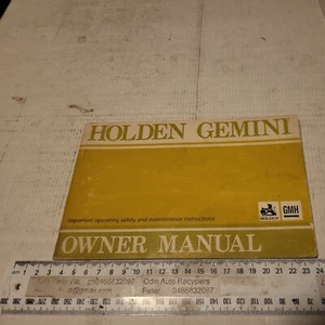 HOLDEN GEMINI TD 1978 OWNERS MANUAL GOOD USED CONDITION - Picture 1 of 3