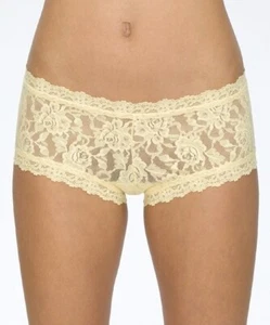Hanky Panky 4812 Buttercup Yellow Signature Lace Boyshort - XS - Picture 1 of 6