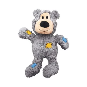 KONG Wild Knots Bear Medium Large Tan Dog Toy Soft Durable Squeaky Plush - Picture 1 of 6