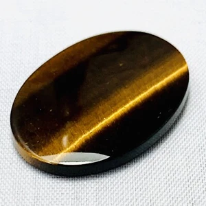 Piastra occhio di tigre vero ovale marrone a righe 13 ct 25 x 18 mm - Foto 1 di 1
