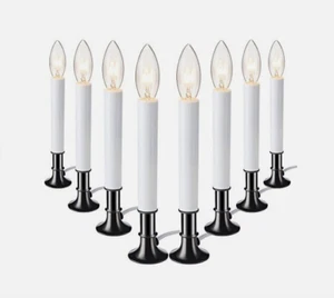 Electric Window Candle Light Glass Bulb - Home Decor 48” Cord 4 or 8 Pack Avail - Picture 1 of 21