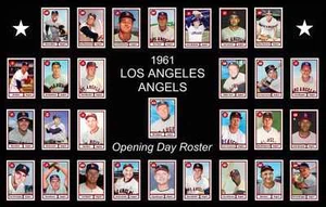 1961 LOS ANGELES ANGELS Baseball Card Complete Set POSTER Artwork Man Cave Decor - Picture 1 of 2
