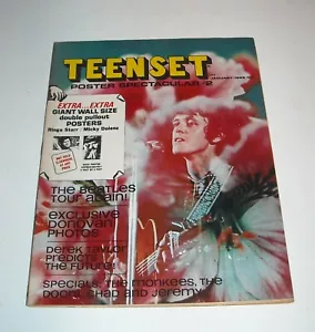 TEENSET MUSIC MAGAZINE POSTER SPECTACULAR # 2 January 1968 MONKEES BEATLES DOORS - Picture 1 of 9