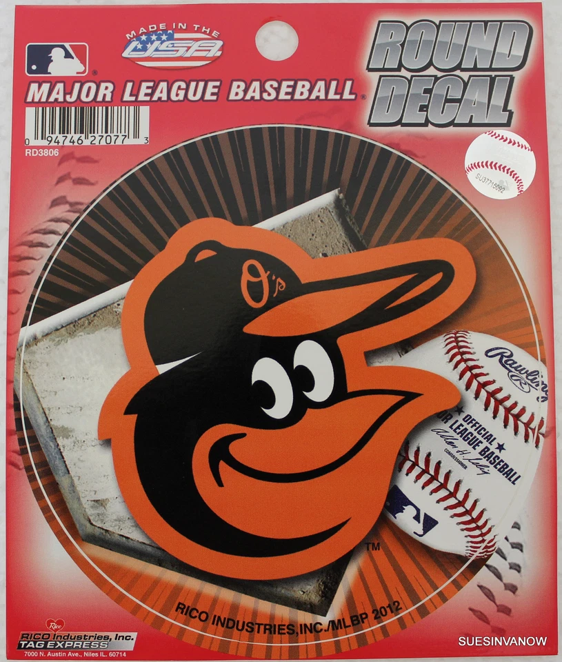 Baltimore Orioles Licensed MLB Decal Car Window 4.5" Sticker Baseball  Sports  - Image 1 of 2